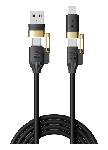 Кабель Basemo BO24240 (A+C-C+L) 4-in-1 Super Fast Charge 240W, 480 Mbps, 2 метра Кабель Basemo BO24240 (A+C-C+L) 4-in-1 Super Fast Charge 240W, 480 Mbps, 2 метра